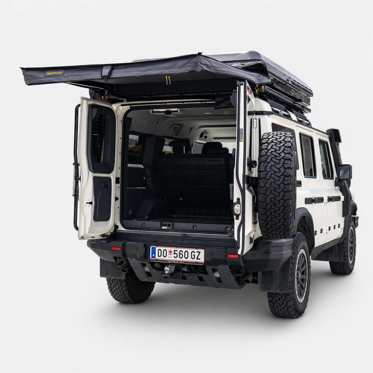 Heckmarkise Horizon Straight 1,5 m (freitragend) mit Sonnensegel