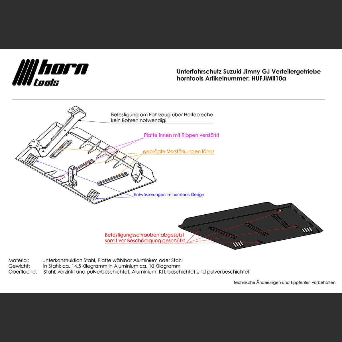 Custodia di trasferimento con protezione antincastro per Suzuki Jimny GJ/HJ